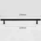 Gold and Black Brass T-Bar Handles – Straight Line Cabinet Pulls and Wardrobe Knobs TB9013-B270 Handles