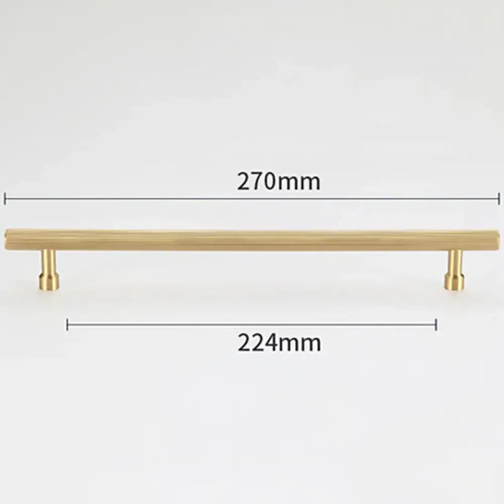 Gold and Black Brass T-Bar Handles – Straight Line Cabinet Pulls and Wardrobe Knobs TB9013-G270 Handles