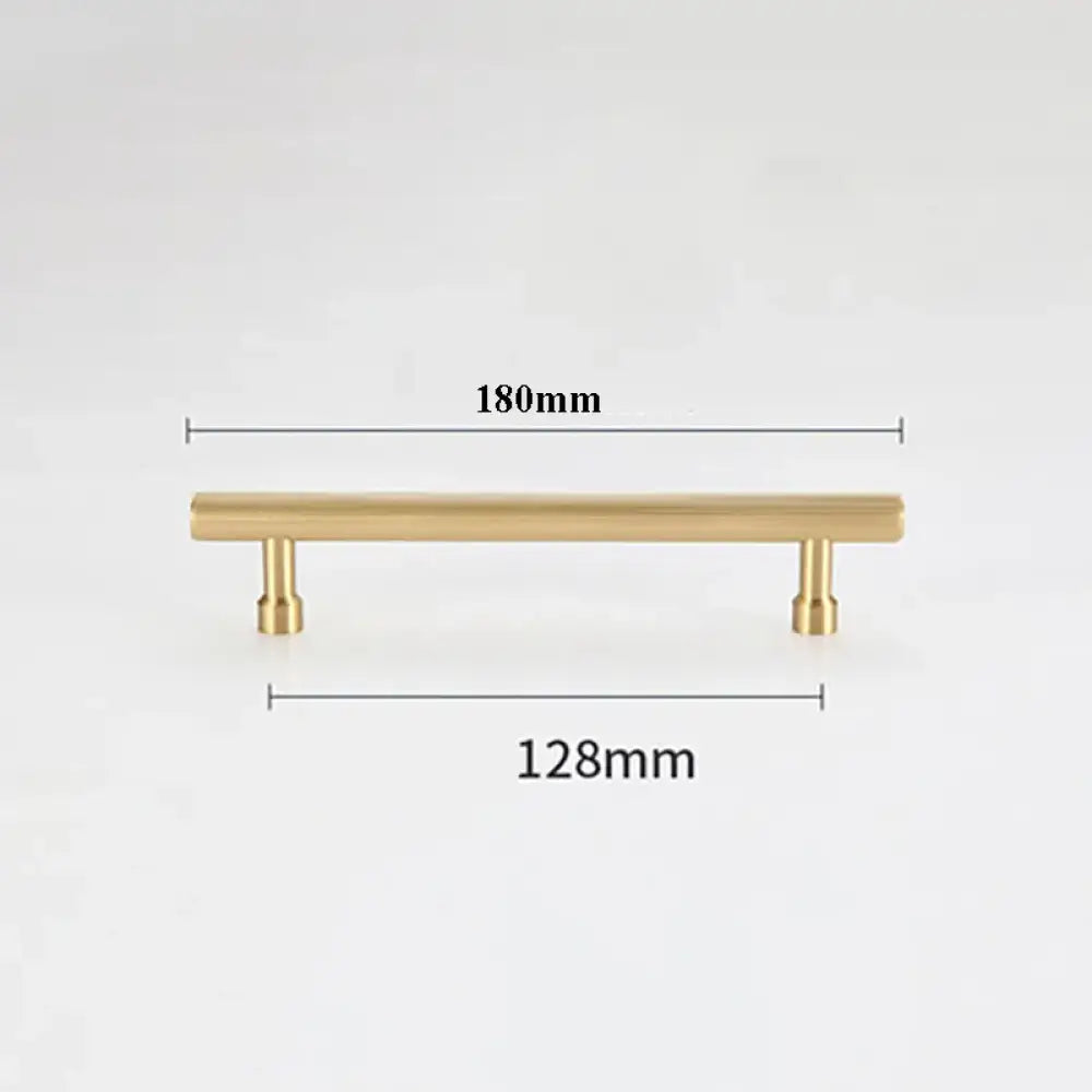 Gold and Black Solid Brass Handles – Straight Line Cabinet T-Bar and Wardrobe Pulls TB9013-G180 Handles