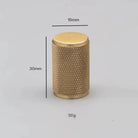 Gold and Bronze Knurled Brass Knobs – Modern Single-Hole Cabinet and Drawer Pulls gold 19mm knob