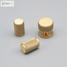 Gold and Bronze Knurled Brass Knobs – Modern Single-Hole Cabinet and Drawer Pulls knob