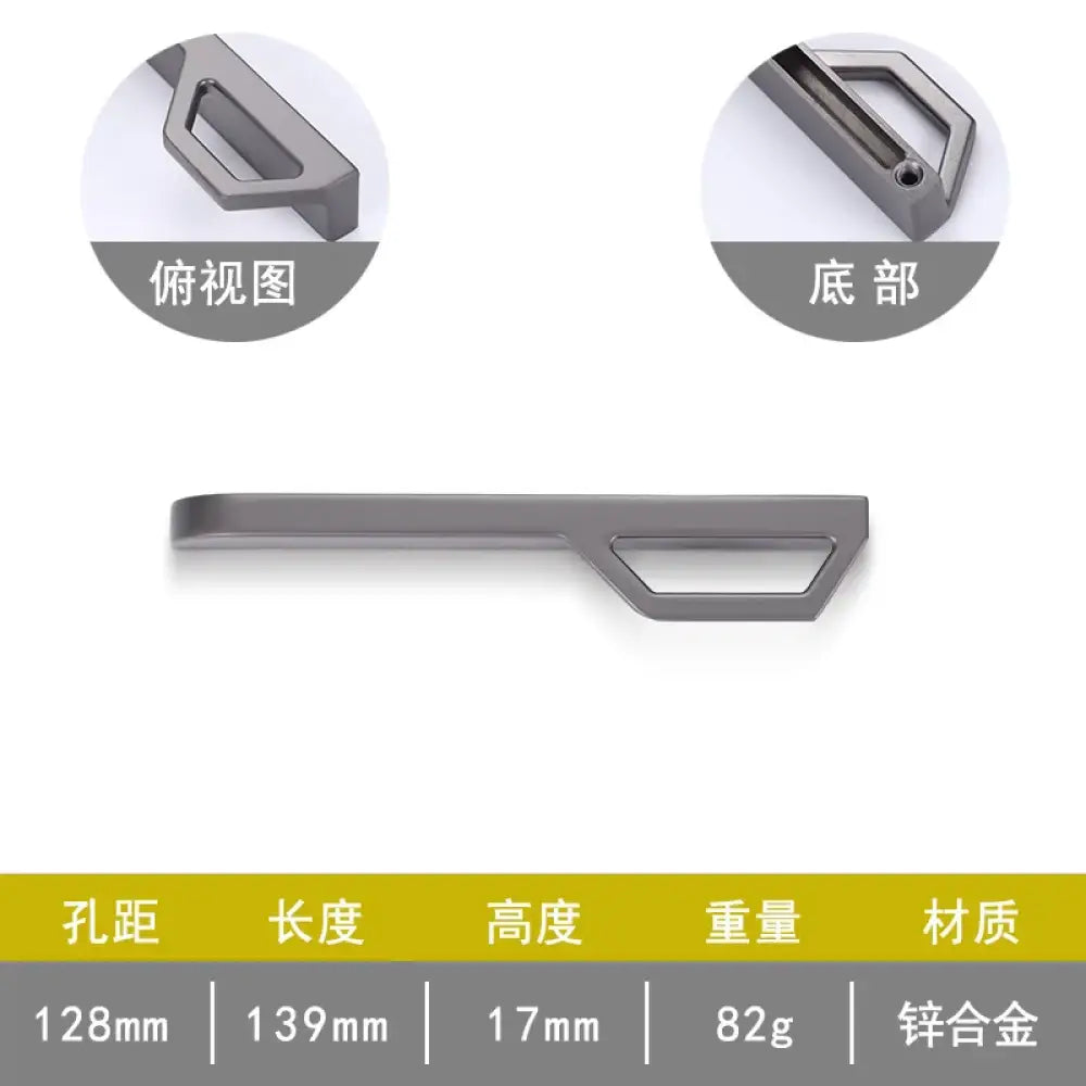 Gold and Pearl Grey Cabinet Handles - Modern Zinc Alloy Pulls for Kitchen and Furniture Pearl Grey 128mm Handles