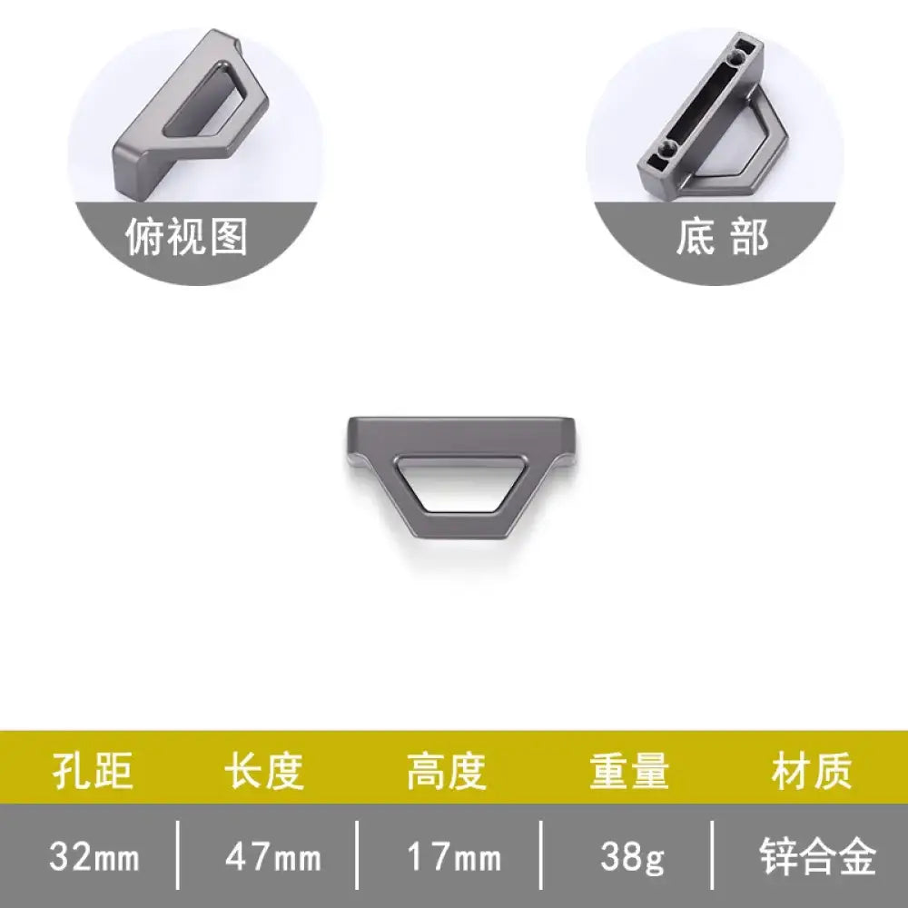 Gold and Pearl Grey Cabinet Handles - Modern Zinc Alloy Pulls for Kitchen and Furniture Pearl Grey 32mm Handles
