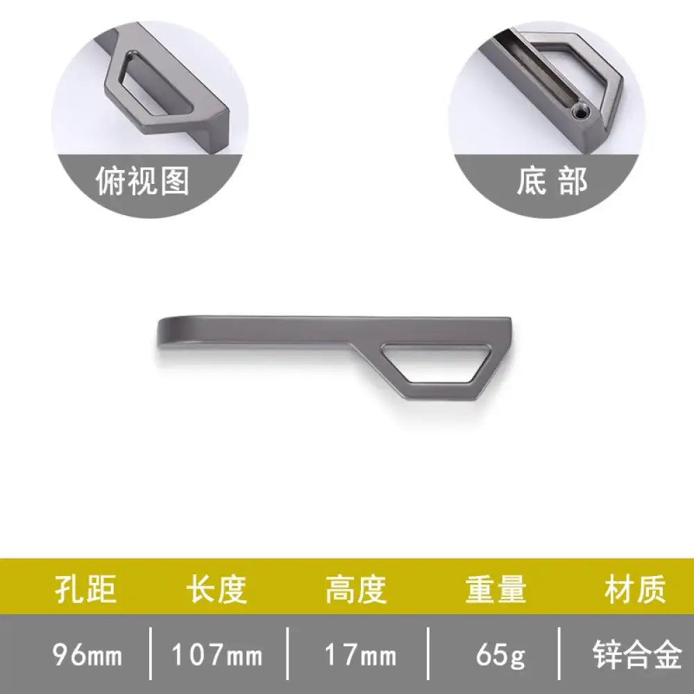 Gold and Pearl Grey Cabinet Handles - Modern Zinc Alloy Pulls for Kitchen and Furniture Pearl Grey 96mm Handles