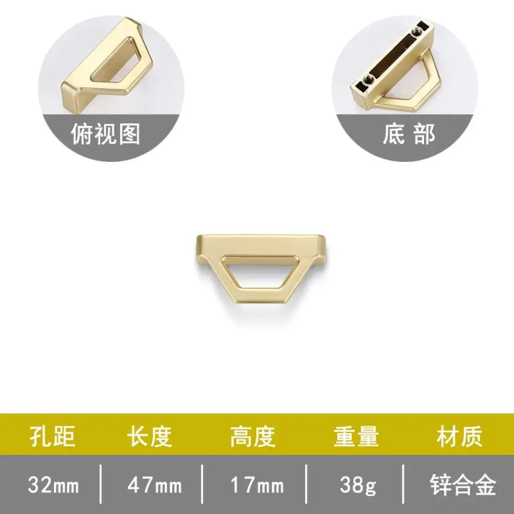 Gold and Pearl Grey Cabinet Handles - Modern Zinc Alloy Pulls for Kitchen and Furniture Gold drawing 32mm Handles