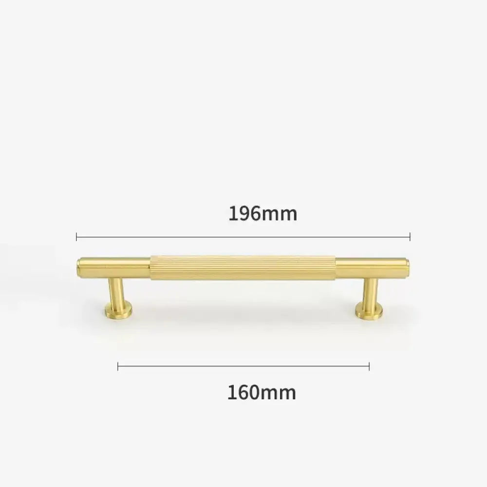 Gold Brass Cabinet Handles – Liner Knobs and Kitchen Drawer Bar Pulls for Furniture gold 196mm Handles