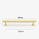 Gold Brass Cabinet Handles – Liner Knobs and Kitchen Drawer Bar Pulls for Furniture gold 357mm Handles