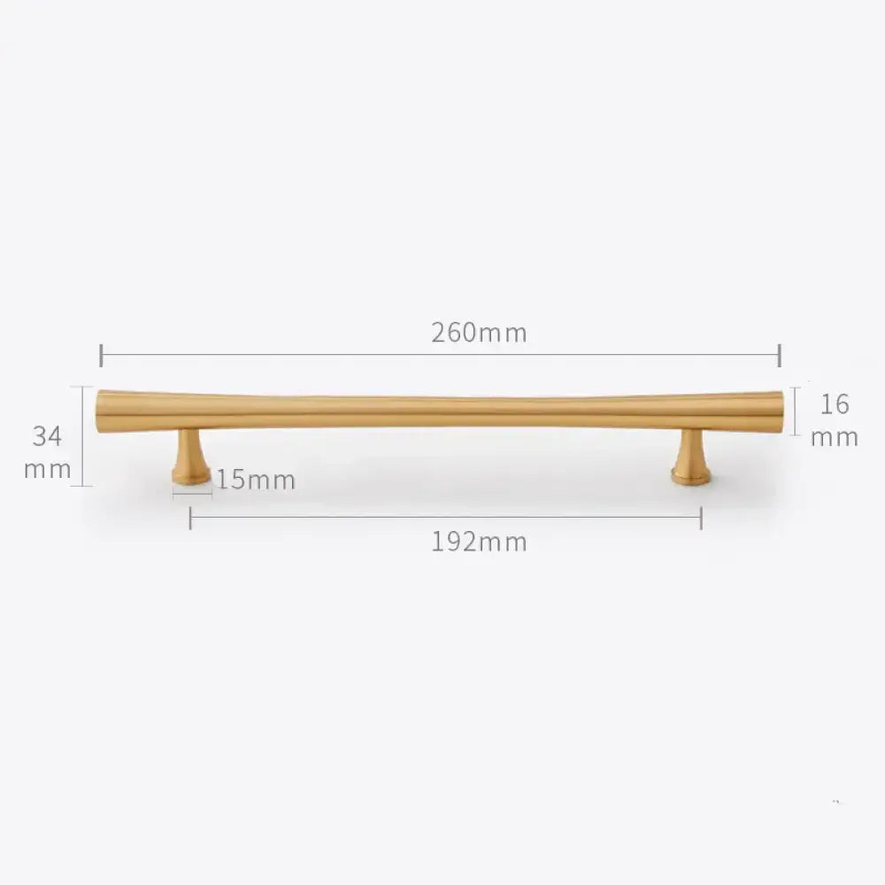 Gold Brass Dresser Handles – Modern Cabinet Pulls and Drawer Knobs for Kitchen and Furniture 260mm Handles