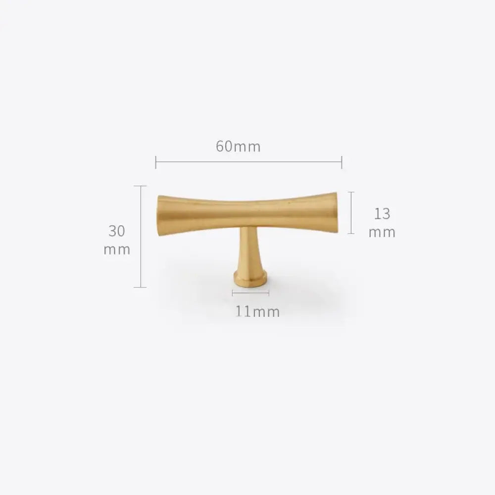 Gold Brass Dresser Handles – Modern Cabinet Pulls and Drawer Knobs for Kitchen and Furniture 60mm T Handles