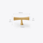 Gold Brass Dresser Handles – Modern Cabinet Pulls and Drawer Knobs for Kitchen and Furniture 60mm T Handles