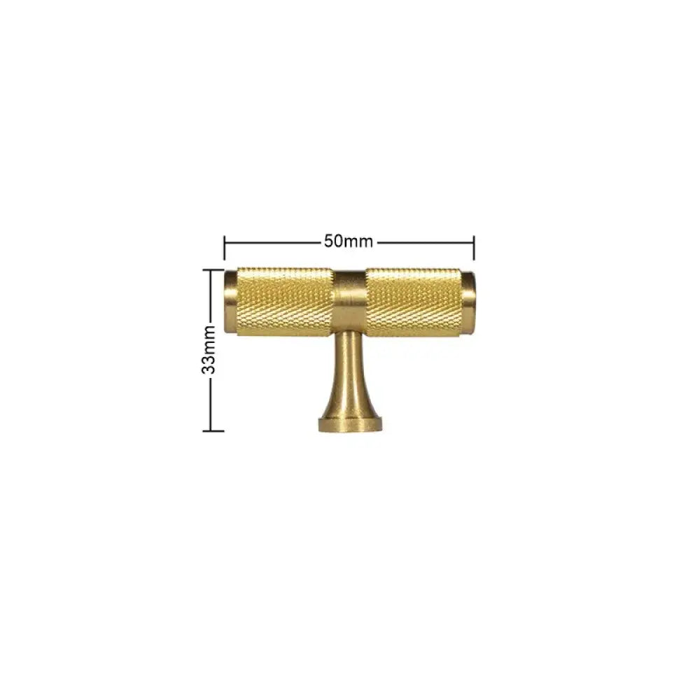Gold Brass Handle with Plate – Knurled Cabinet Knobs and Modern Furniture Pulls TS-9009-GT Handles