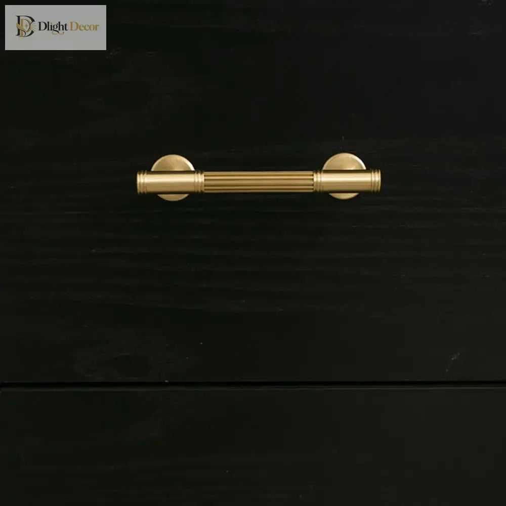 Gold Brass Vertical Linear Cabinet Handles – American-Style Wardrobe and Bar Pulls Handles