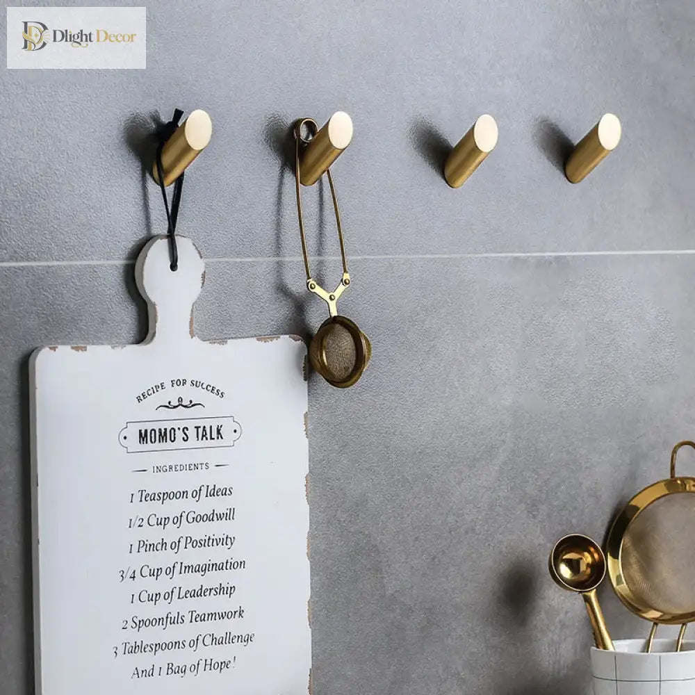 Gold Brass Wall Hook – Towel and Clothes Hanger for Bathroom and Bedroom Storage wall Hook
