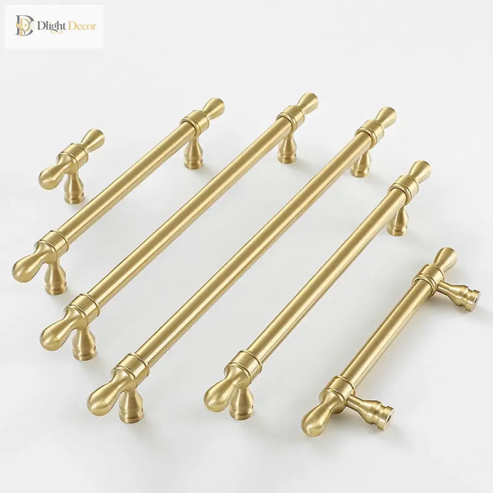 Gold Chrome and Black Brass Wardrobe Handles – Modern Drawer Pulls and Dresser Knobs for Cabinets and Cupboards Handles