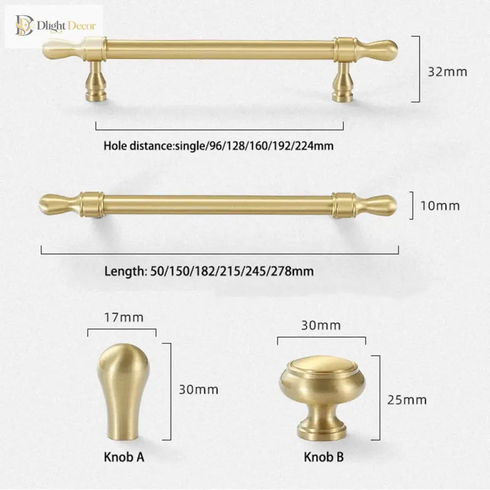 Gold Chrome and Black Brass Wardrobe Handles – Modern Drawer Pulls and Dresser Knobs for Cabinets and Cupboards Handles