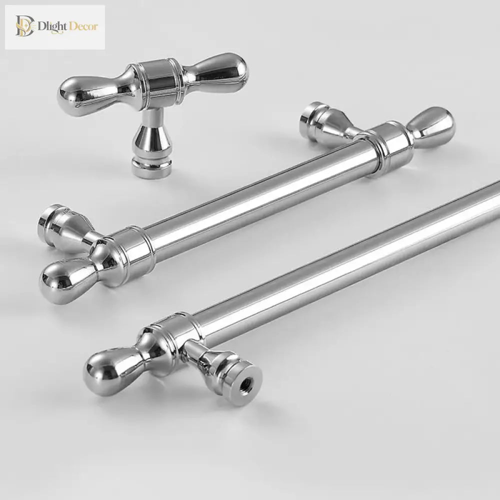 Gold Chrome and Black Brass Wardrobe Handles – Modern Drawer Pulls and Dresser Knobs for Cabinets and Cupboards Handles