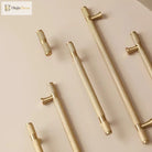 Gold Knurled Brass Handles – Textured Kitchen Cabinet Pulls and Wardrobe Knobs (50-500mm) Handle