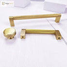 Gold Knurled Cabinet Handles – Textured Furniture Door Knobs and Wardrobe Pulls Handles