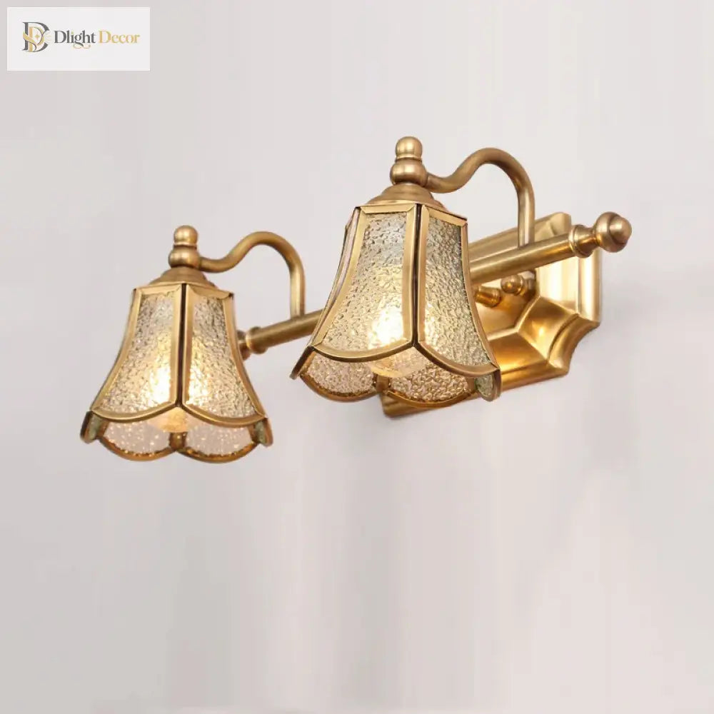 European - Style Mirror Cabinet Light 52Cm E14 - Elegant Bedroom And Bathroom Lamp With Golden