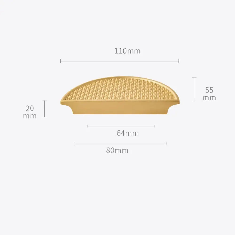 Gold Round Brass Cabinet Handles – Textured Braided Pattern Pulls for Wardrobes Bookcases and Wine Cabinets 1 pair 4.3