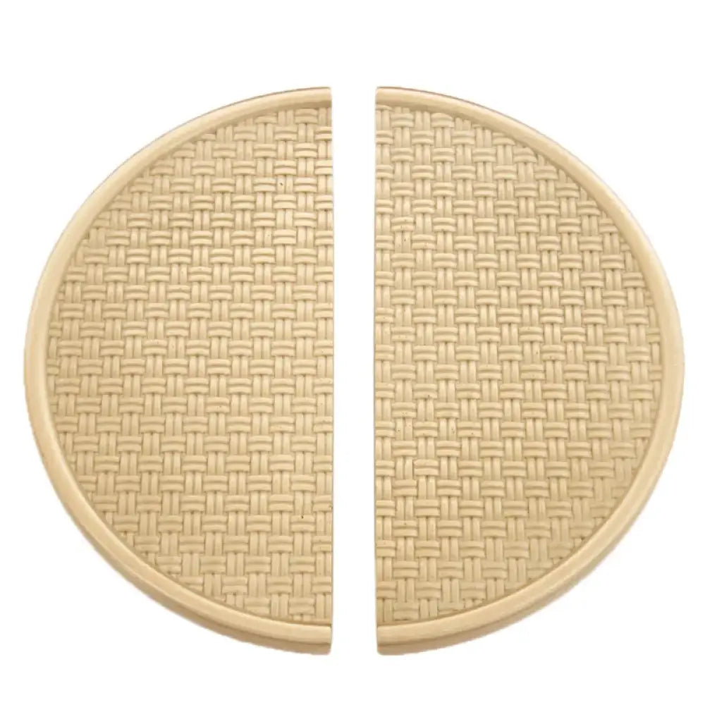 Gold Round Brass Cabinet Handles – Textured Braided Pattern Pulls for Wardrobes Bookcases and Wine Cabinets Knob
