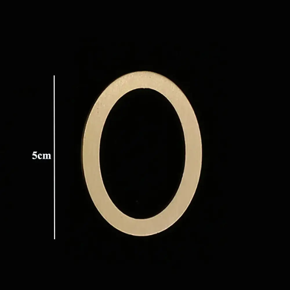 Golden Brass Door Numbers – Custom Decorative Wall Figures for Villas Hotels and Dormitories (5cm/7cm) 5cm
