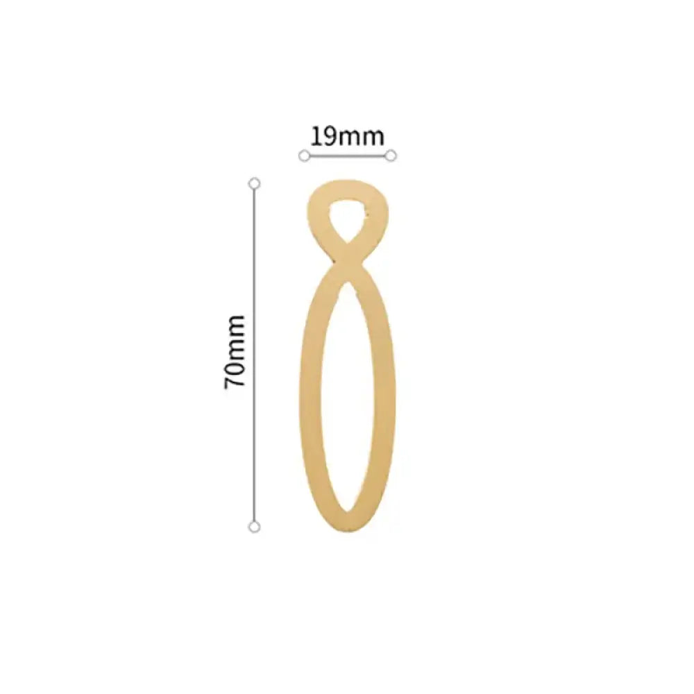 Golden Brass Door Numbers – Custom Decorative Wall Figures for Villas Hotels and Dormitories (5cm/7cm) 7cm 8