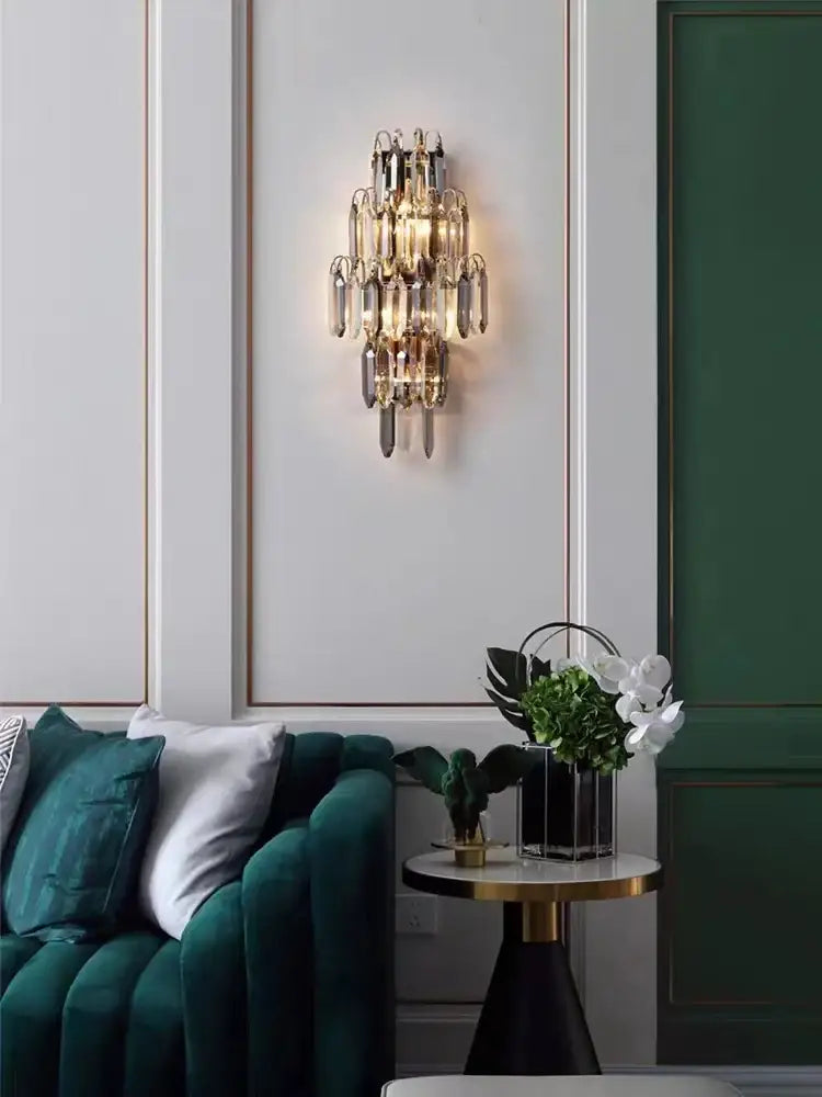 Golden Amber Grand Crystal Chandelier – configuration option 7