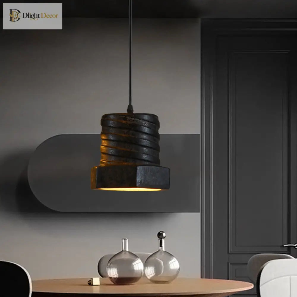 Grace’s 1 - Light Ceramic Pendant Lamp - Contemporary Black Hanging Light For Dining Room Lighting
