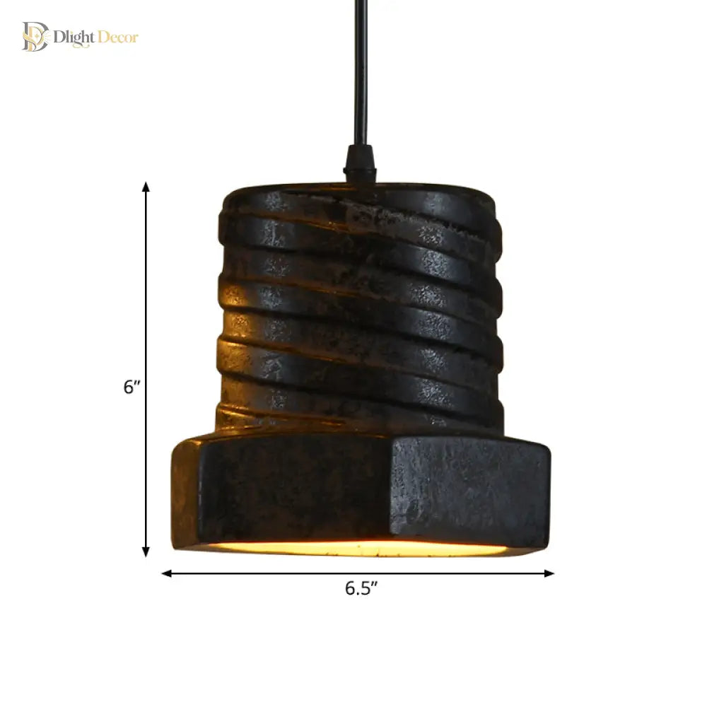 Grace’s 1 - Light Ceramic Pendant Lamp - Contemporary Black Hanging Light For Dining Room Lighting