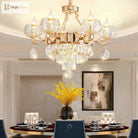 Grand European Style Crystal Pendant Lamp - High - Grade Luxury For Living Rooms Dining Areas And