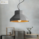 Hadley Industrial Pendant Lamp: Grey Cement Dome For Vintage Charm