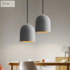 Hadley Industrial Pendant Lamp: Grey Cement Dome For Vintage Charm