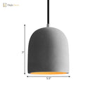 Hadley Industrial Pendant Lamp: Grey Cement Dome For Vintage Charm