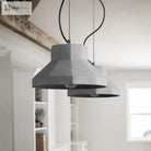 Hadley Industrial Pendant Lamp: Grey Cement Dome For Vintage Charm