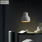 Hadley Industrial Pendant Lamp: Grey Cement Dome For Vintage Charm