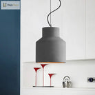 Hadley Industrial Pendant Lamp: Grey Cement Dome For Vintage Charm