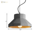 Hadley Industrial Pendant Lamp: Grey Cement Dome For Vintage Charm