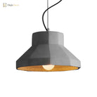 Hadley Industrial Pendant Lamp: Grey Cement Dome For Vintage Charm