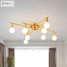 Hailey Modern Brass Flushmount: 8 Bulbs Of Style For Your Space