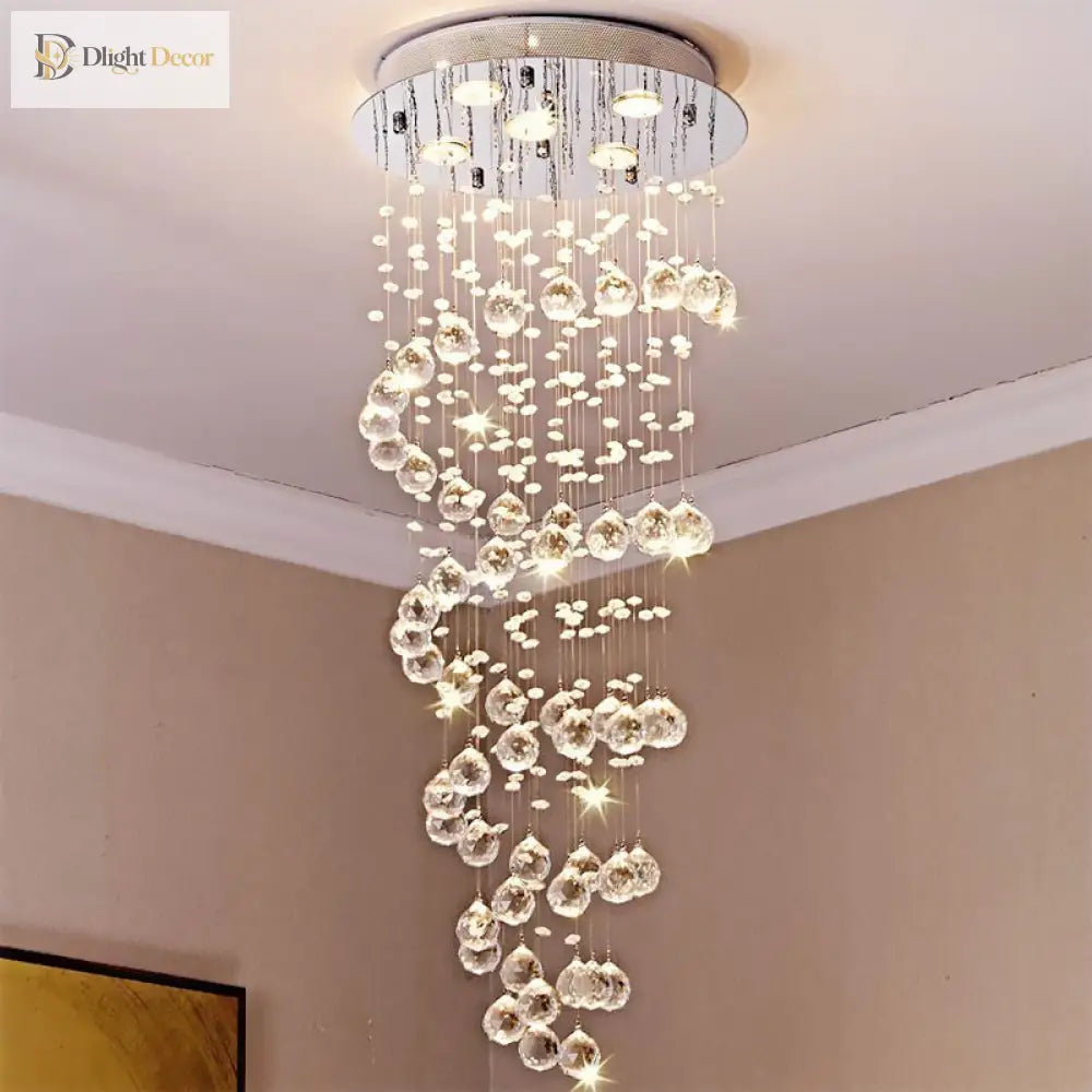 Haisley Modern Crystal Chandelier - Flush Mount Ceiling Light With 5 Lights
