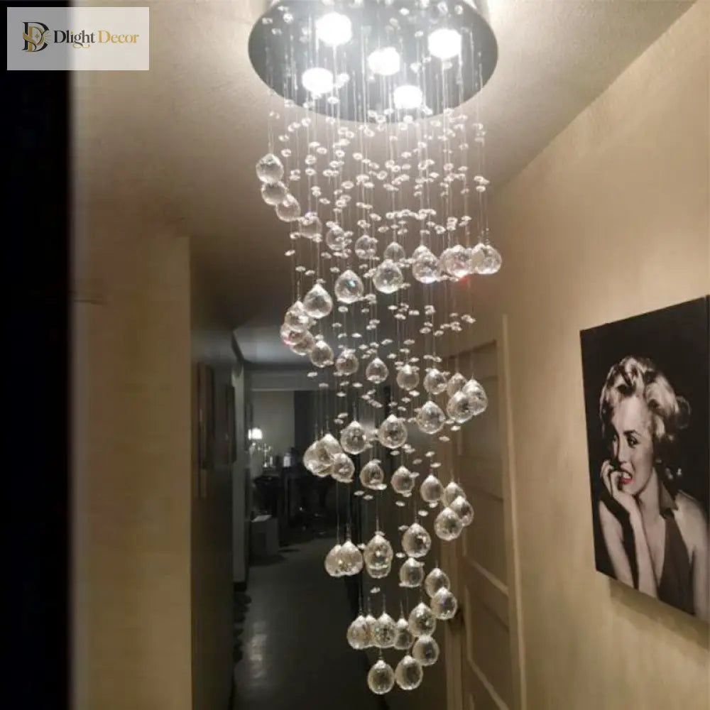 Haisley Modern Crystal Chandelier - Flush Mount Ceiling Light With 5 Lights