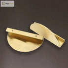 Half-Round Solid Brass Cabinet Pull – European Drawer and Wardrobe Pull for Furniture Door Pull