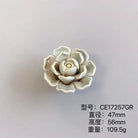 Handmade Ceramic Flower Knobs – Creative Cabinet and Drawer Knobs for Furniture Accessories CE17257GR Knobs