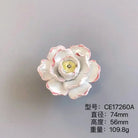 Handmade Ceramic Flower Knobs – Creative Cabinet and Drawer Knobs for Furniture Accessories CE17260A Knobs