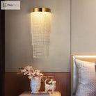 Hannah - Gold Chrome Crystal Wall Lamp Bedroom Light Modern Creative Design Scones Luxury Home