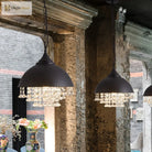 Harlow - Glamorous Industrial Pendant Light With Crystal Accents (1 - Light)