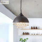 Harlow - Glamorous Industrial Pendant Light With Crystal Accents (1 - Light)