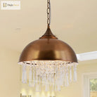 Harlow - Glamorous Industrial Pendant Light With Crystal Accents (1 - Light)