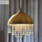 Harlow - Glamorous Industrial Pendant Light With Crystal Accents (1 - Light)